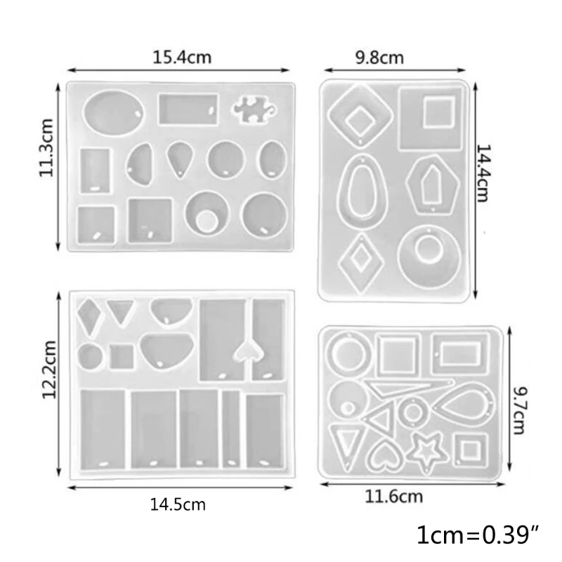 

Handmade DIY Crystal Epoxy Resin Mold Necklace Pendant Casting Silicone Mould R3MC