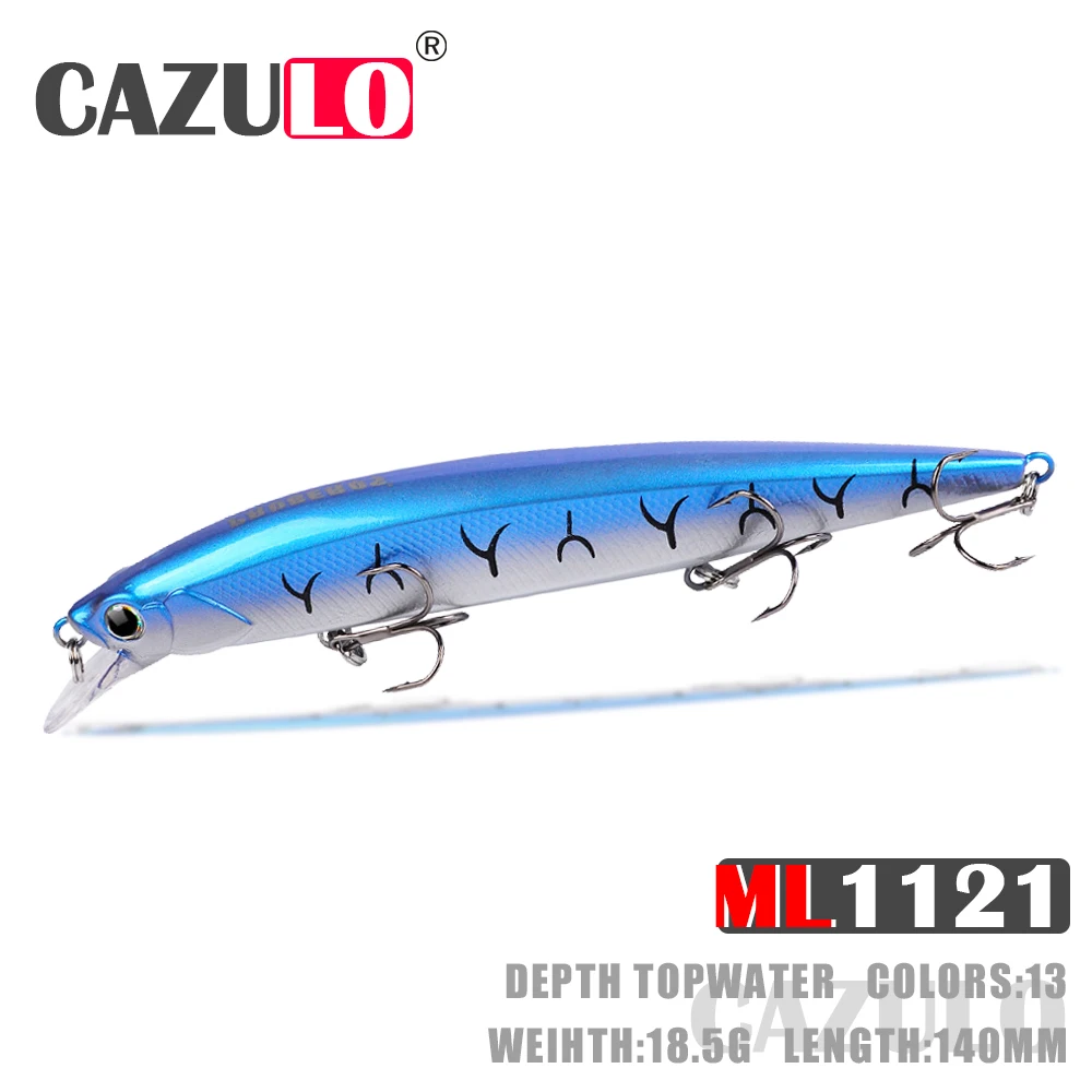 

Fishing Tackle Lure Accesorios Minnow Isca Artificial Weights 18.5g 14cm Floating De Pesca Baits Trolling Goods Blackfish Leurre