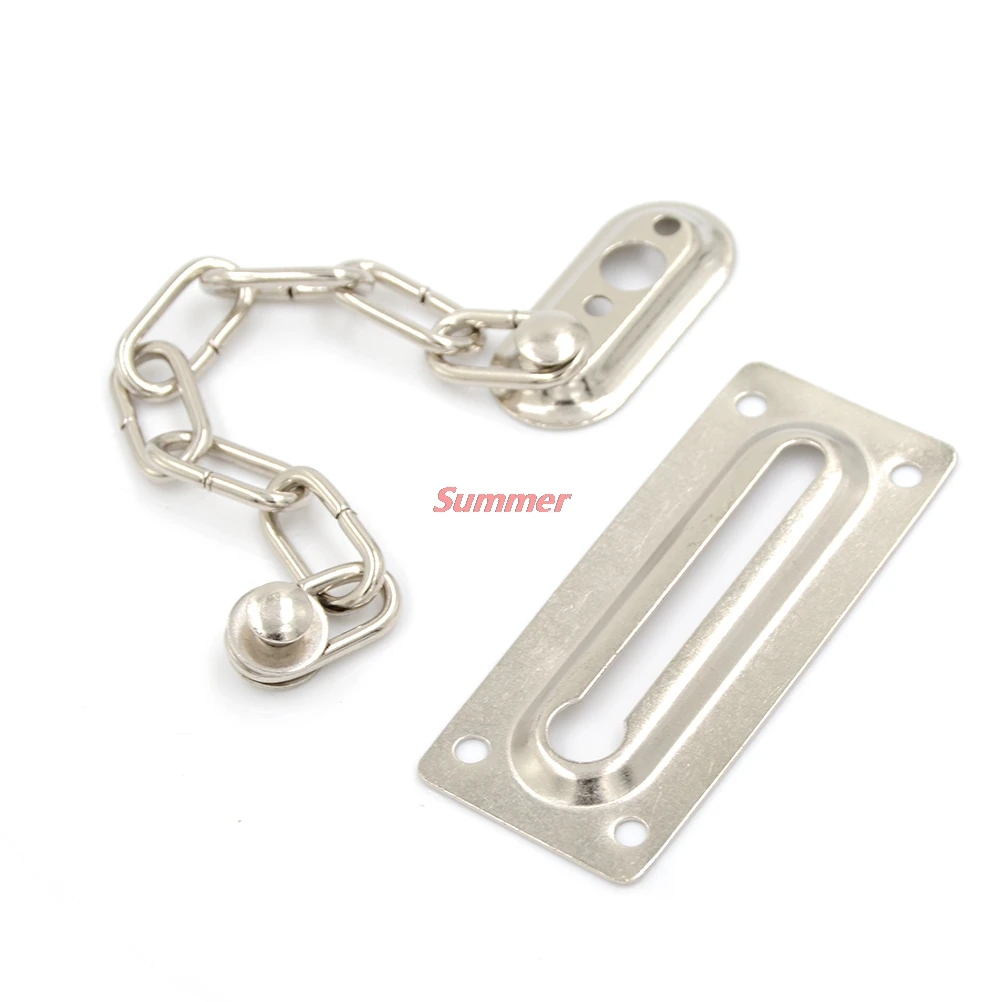 

1pc Practical Chrome Chain Door Safety Guard Latch Security Peep Bolt Locks Cabinet Latches DIY Home Tools 29cm