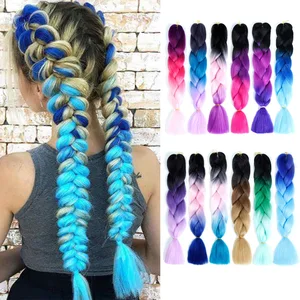 Косы BUQI женские, 24 дюйма, 100, гшт., с эффектом омбре