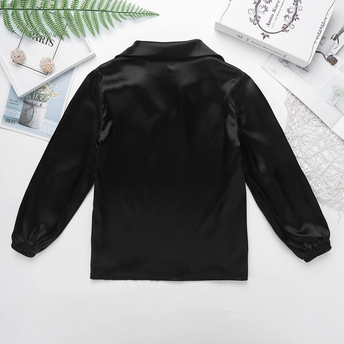 DPOIS/Детская атласная рубашка для латинских танцев мальчиков детская бальная с v