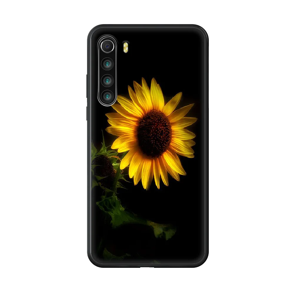 

Flower Sunflower Beautiful Phone case For Xiaomi Redmi Note 8T 8 9 7 7A 8 8A 4 5 9S Pro black cell cover painting hoesjes tpu