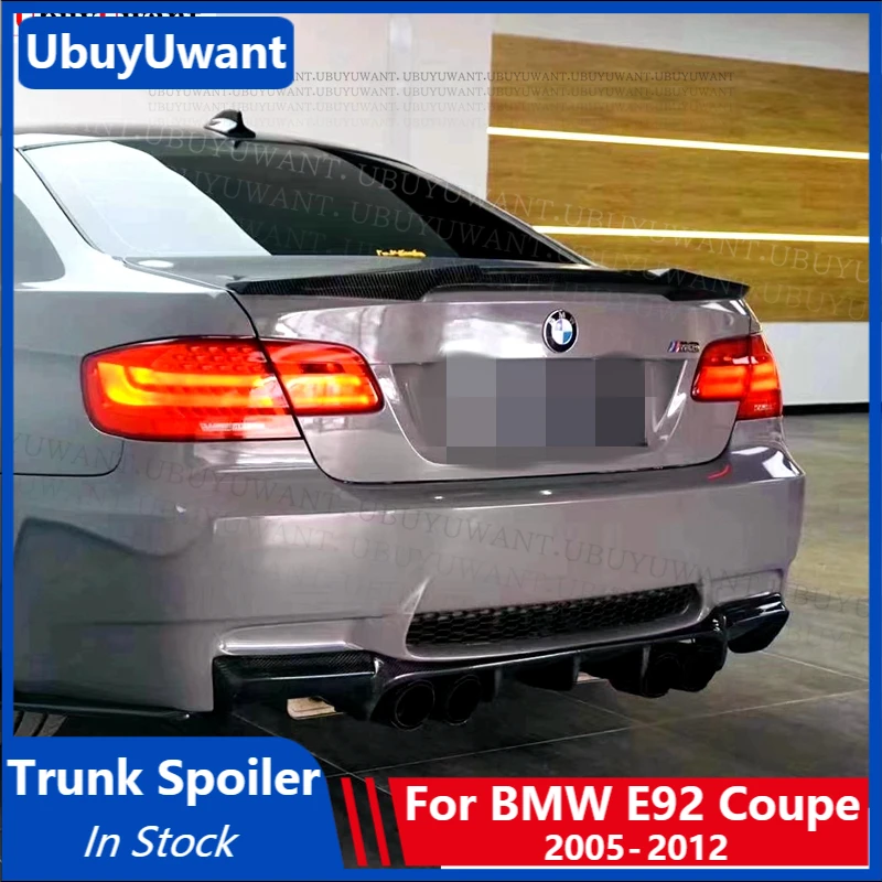 

M4 Style Carbon Fiber Rear Spoiler For BMW E92 Spoiler 2005-2012 3 Series 2Door E92 M3 E92 Coupe Trunk Lip Tail Wing Decoration