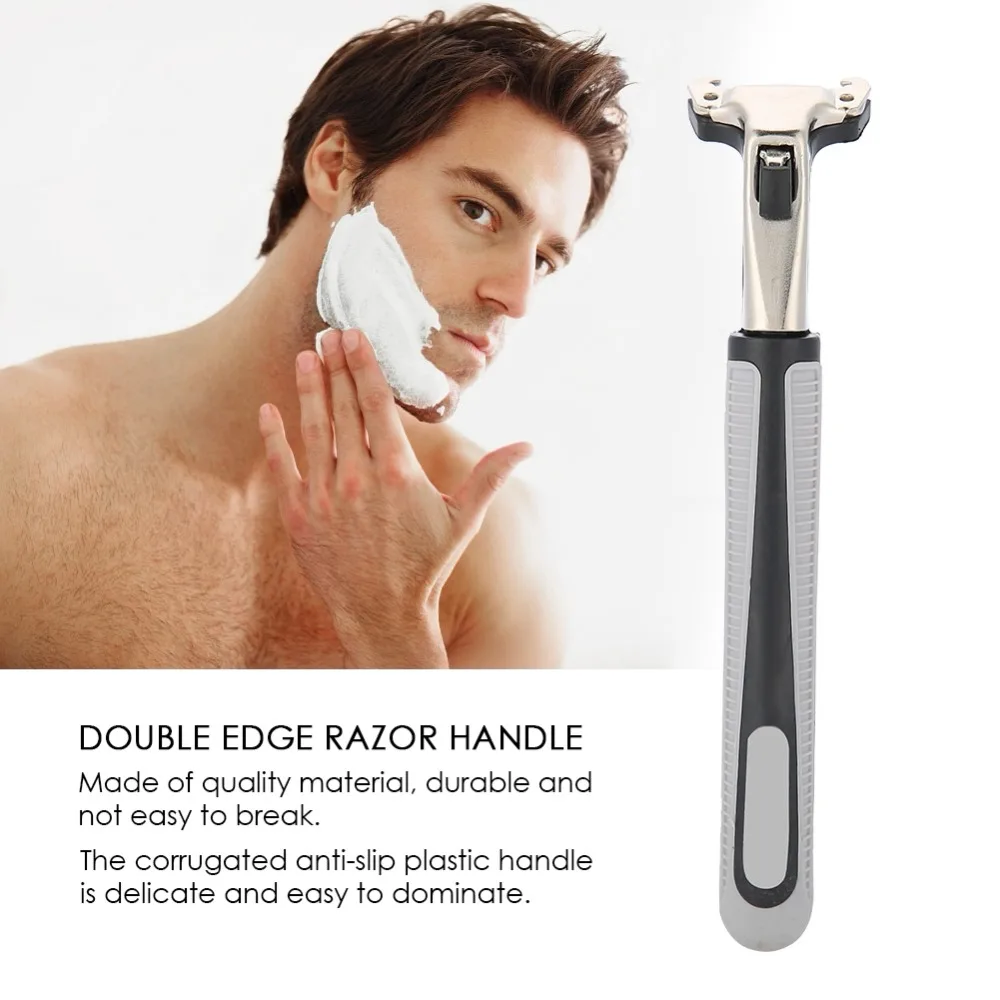 

1pcs Men Handle Shaving Razor Replaceable Straight Holder Shave Supplies With 12pcs Metal Men's safety razor blade shaving care