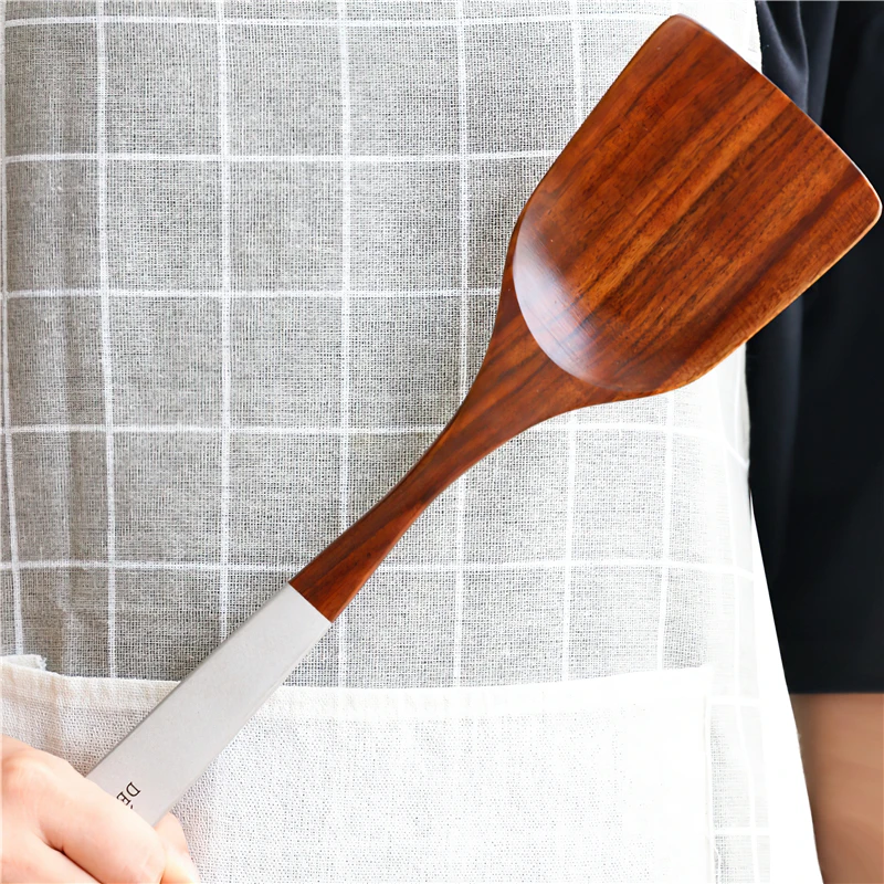 

Solid Wood Cooking Tool Eco-friendly Teak Spatula Rice Scoop Environmental Protection Tableware Household Kitchen Supplies