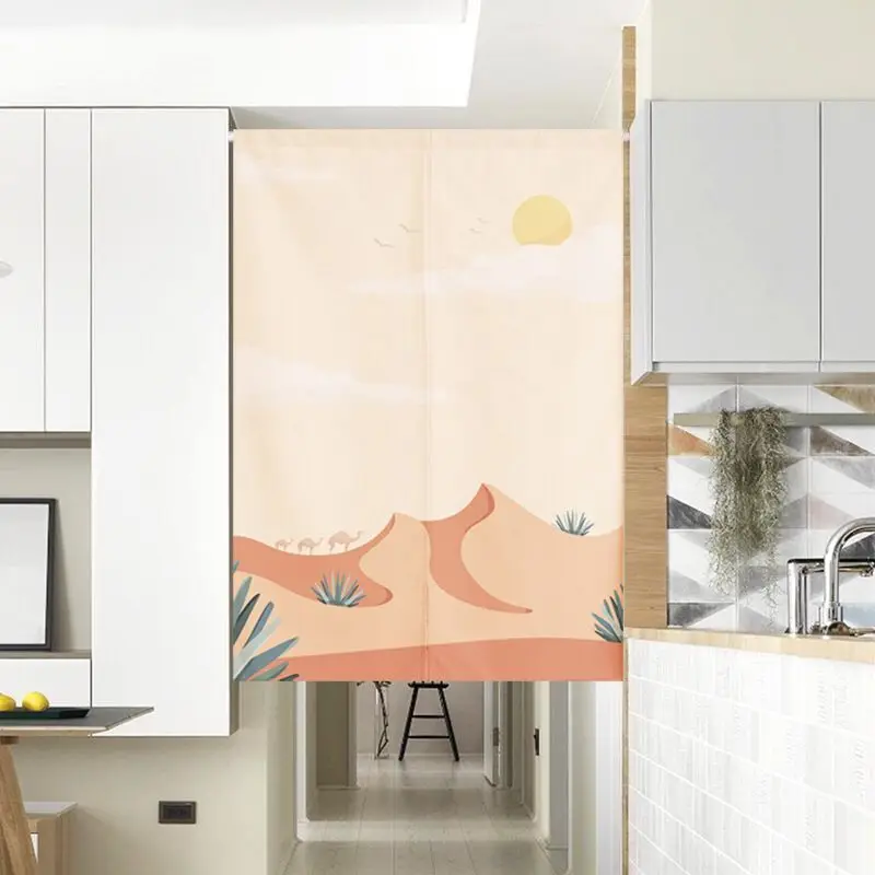 Тканевая занавеска на дверь Кухонное укрытие декоративная половину панели для