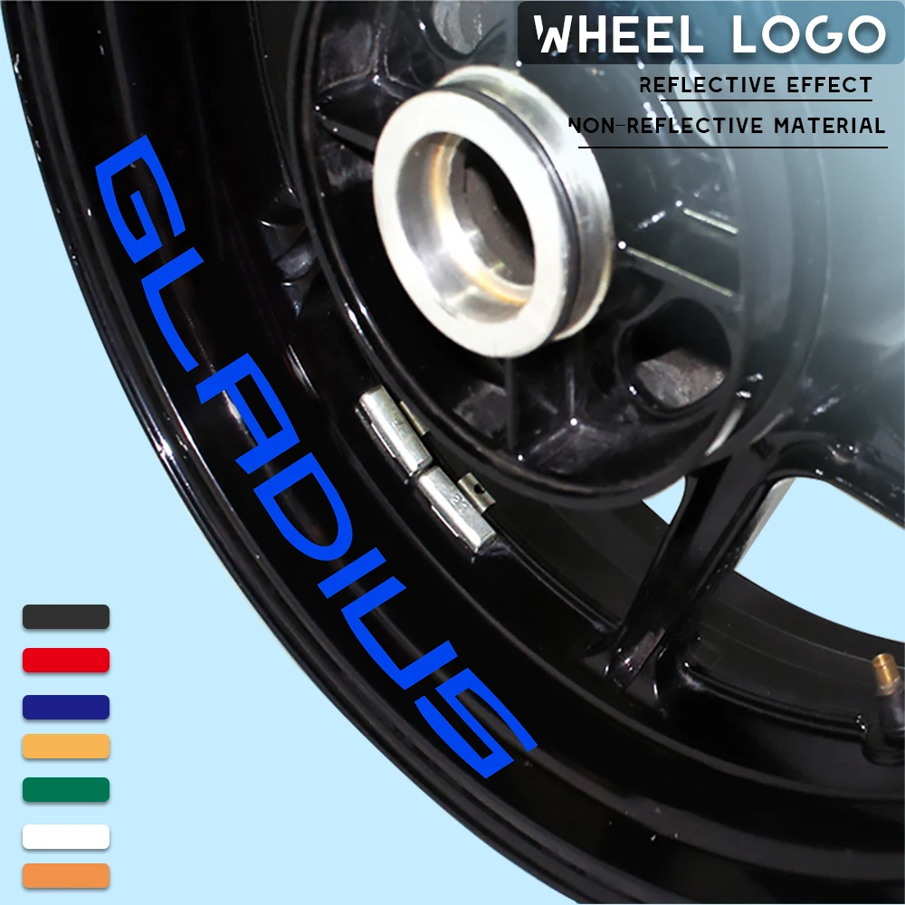 

Motorcycle wheel tire stickers reflective strip decals personalized decorative stickers for SUZUKI GLADIUS gladius