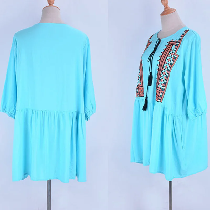 Летний купальник накидка новинка вышивка наряд кафтан на пляж для женщин хлопок