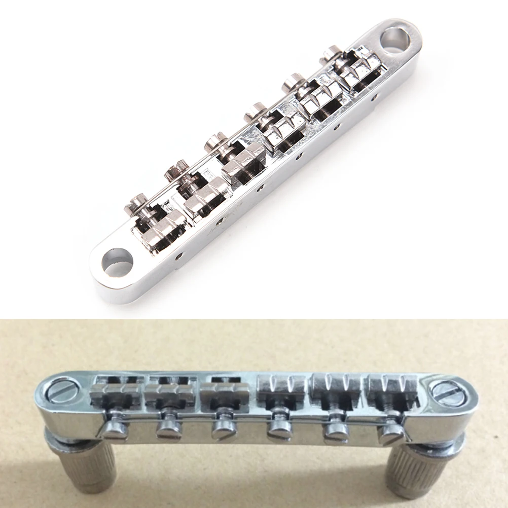 Набор 12 струнных мелодий-O-Matic Tailpiece &amp Bridge для электрогитары-Серебристый | Спорт и