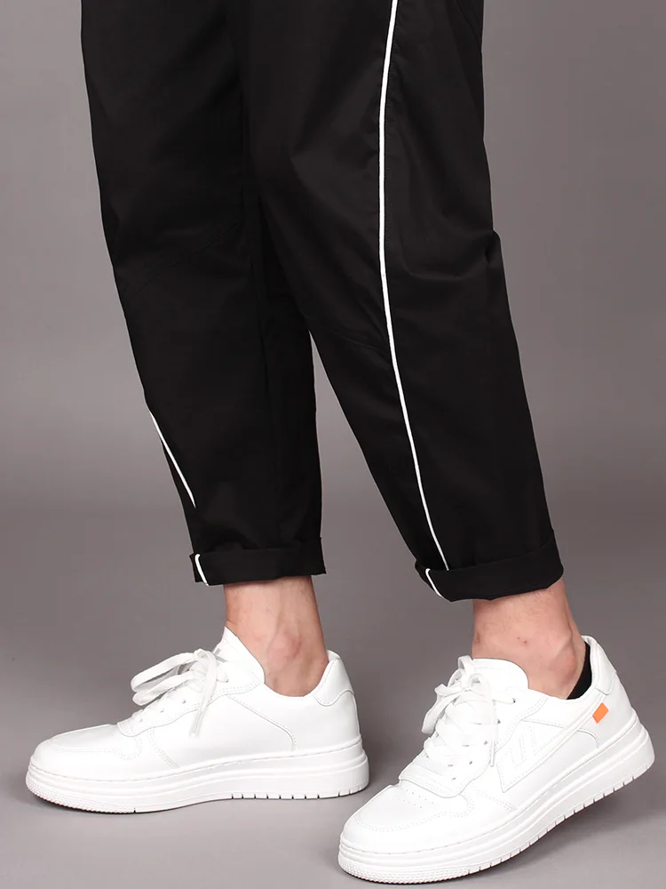 

M-3XLOriginal tide brand slim feet harem pants men's hair stylist wild casual pants summer trend ice silk nine points pants.