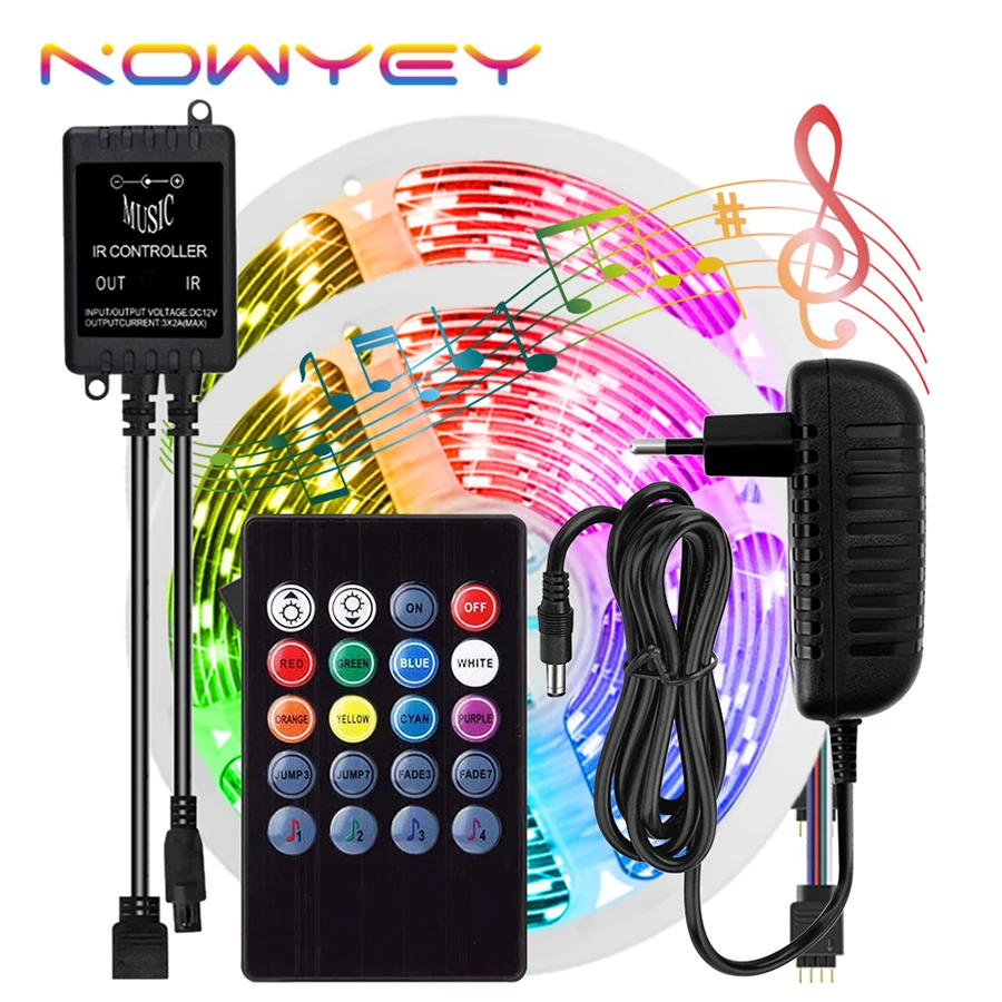 Гибкая светодиодная лента RGB 5050 2835 IP65/IP20 5-20 м 12 В постоянного тока | Лампы и