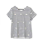 Ромашка вышивкой Женская хлопковая Футболка; Сезон Ранняя весна в полоску с коротким рукавом футболки женский простой и изображением героев мультфильмов