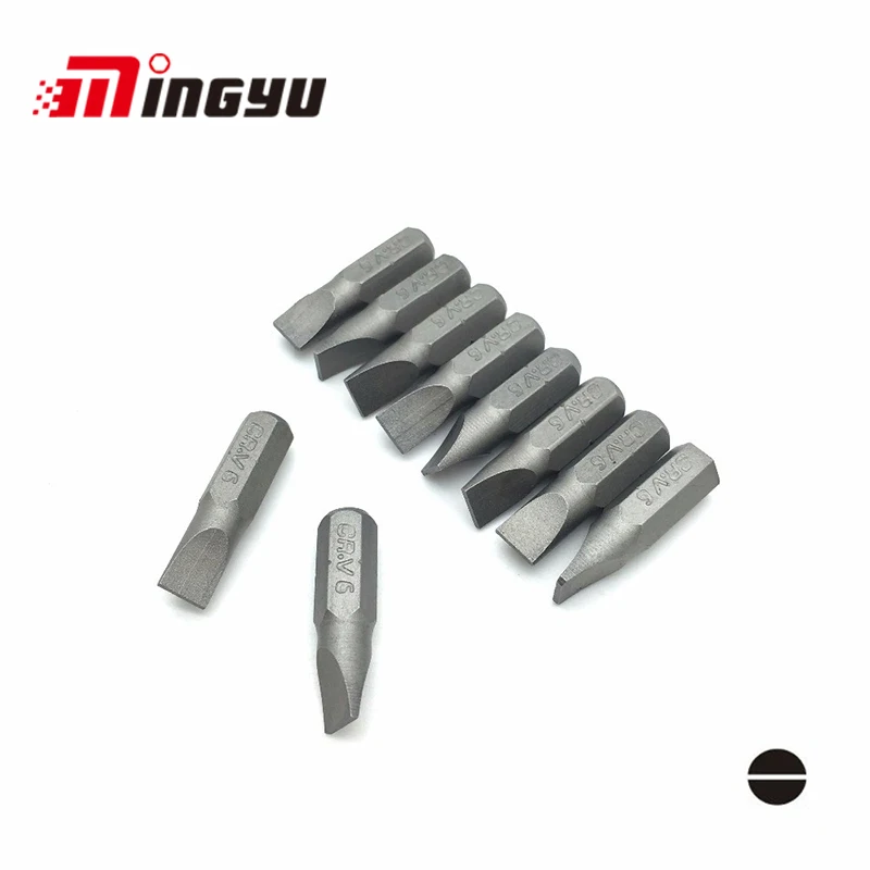 10 шт. 1/4 &quotс фокусным расстоянием 25 мм Щелевая SL2 SL3 SL4 SL4.5 SL5 SL5.5 SL6 SL6.3 SL7 отвертка