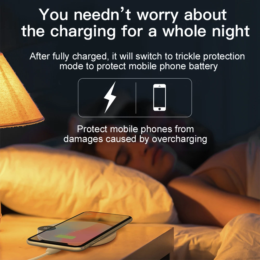 Светодиодный Qi беспроводной зарядный коврик для быстрой зарядки samsung Galaxy S10 S9/S9 + S8