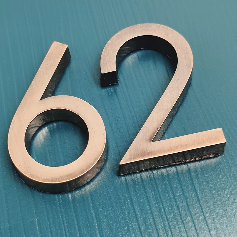 

5.8cm 100pcs/Pack Red Bronze Door Plate Plaque House Number Hotel Door Address Digits Sticker Plate Sign ABS Plastic 0123456789
