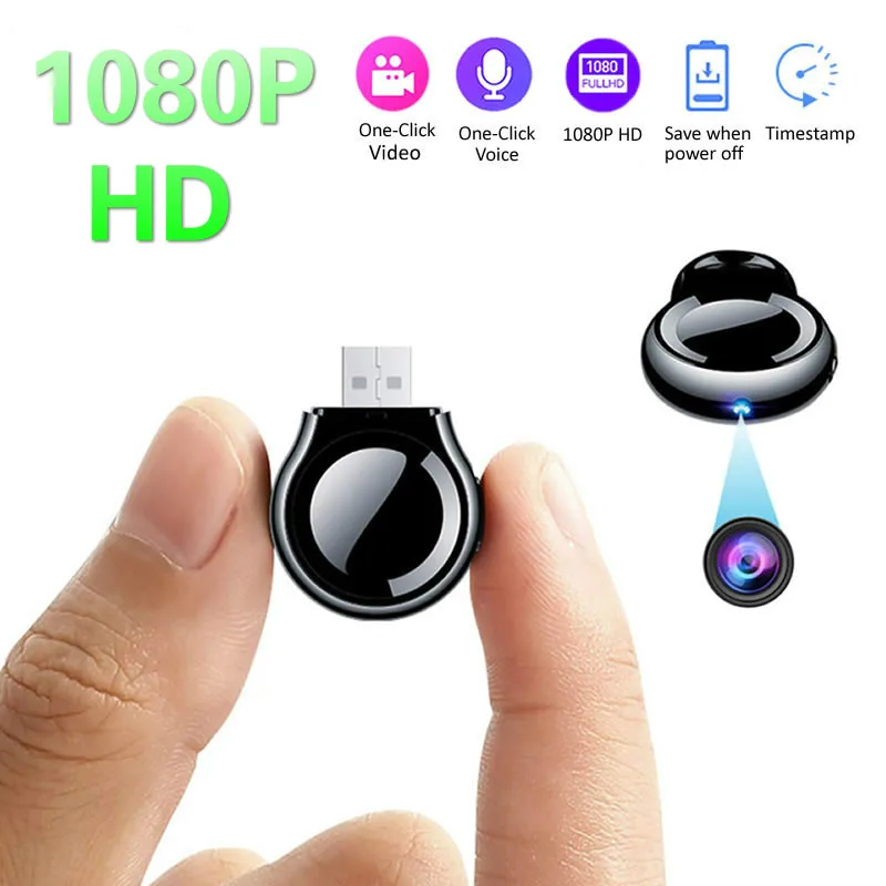 

1080P Mini Small Cam USB U Disk Camera Camcorders Loop Recording Voice Sound Recorder Micro Cam DV DVR Security Cameras