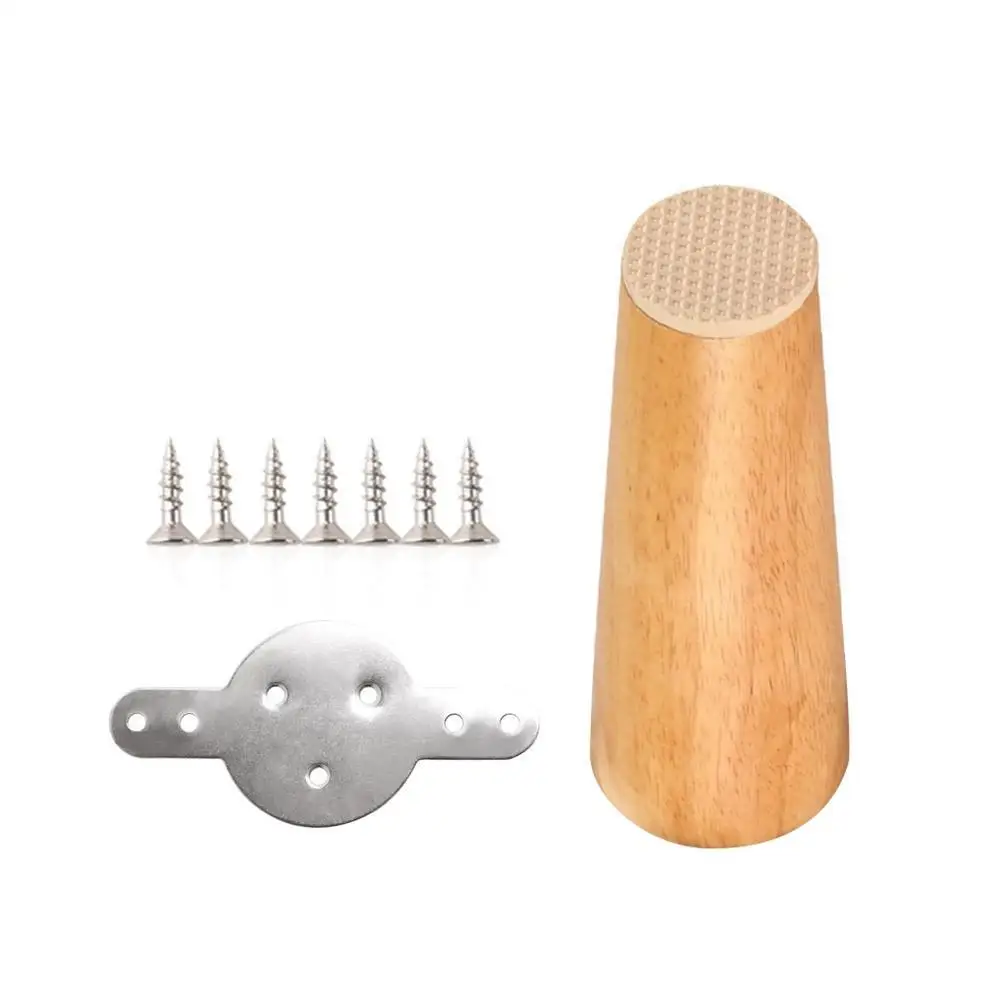 1 шт. 6 дюймов мебельные ножки резиновая деревянная ножка диванная сменная для