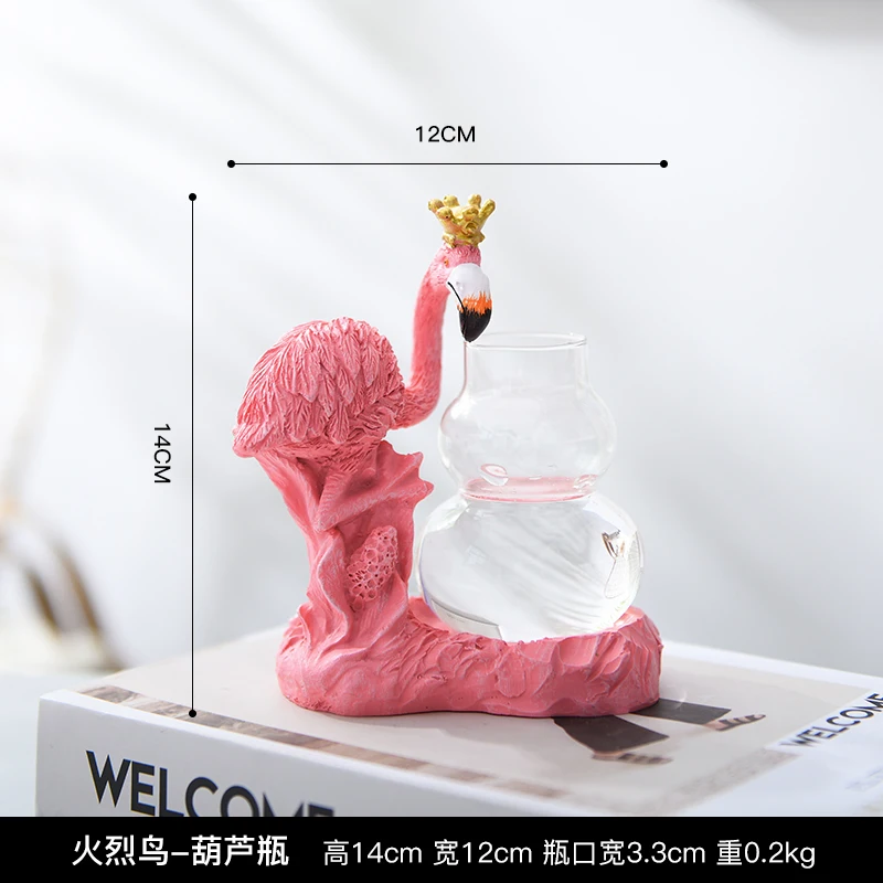 

Nordic small vase living room flower arrangement dining table TV cabinet home creative flamingo hydroponic decoration ornaments