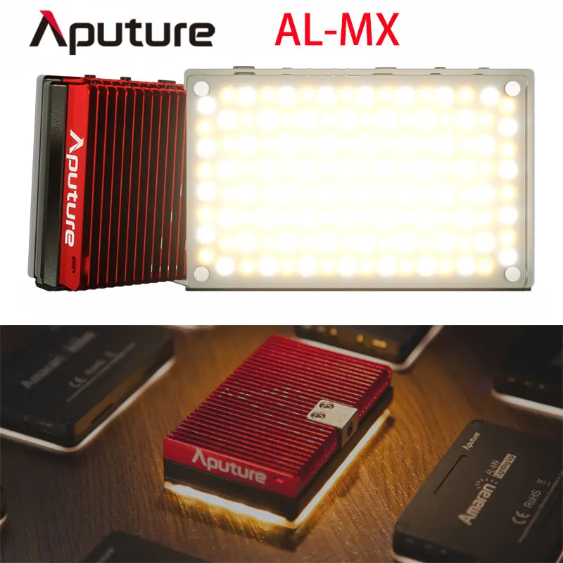 Aputure AL MX на Камера видео светильник Rechargeable128 SMD СВЕТОДИОДНЫЙ Bi color 2800K 6500K CRI TLCI 95 +