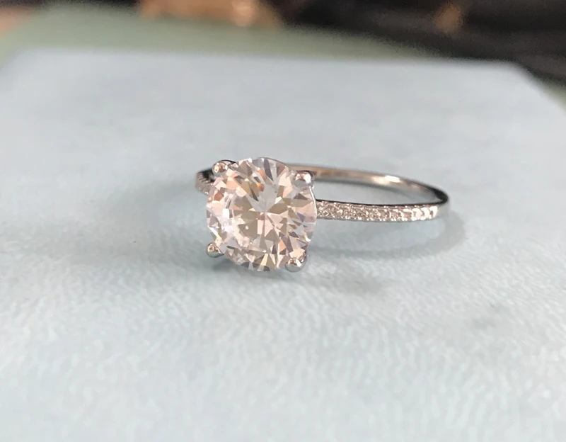 Классическое роскошное Настоящее твердое 925 пробы Серебряное кольцо 3Ct 10 сердца, стрелы, циркония, обручальные ювелирные кольца для женщин
