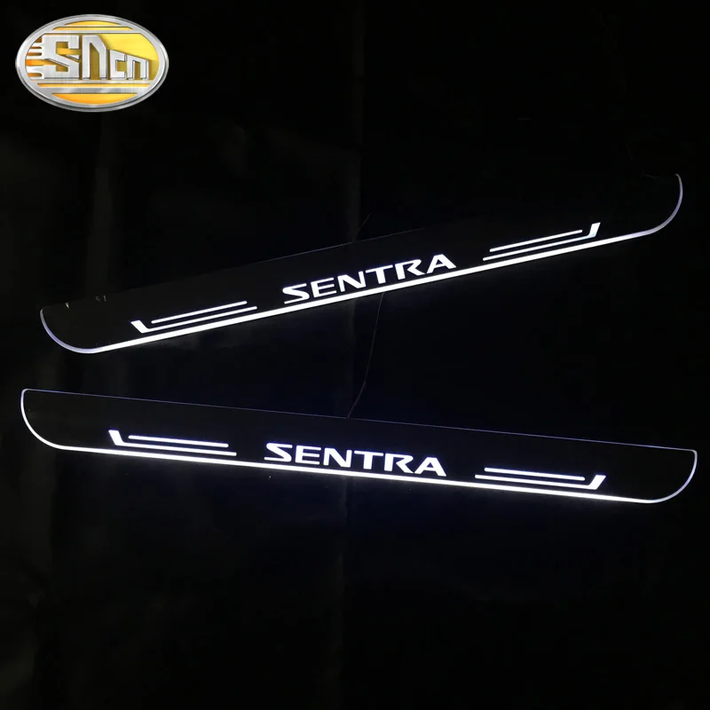 SNCN Автомобильный светодиодный дверной порог для Nissan Sentra X Trail 2013 2020 ультра тонкий
