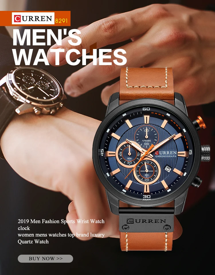 Curren 8291 лучший бренд класса люкс кварцевые часы наручные Мужские 2020 для мужчин