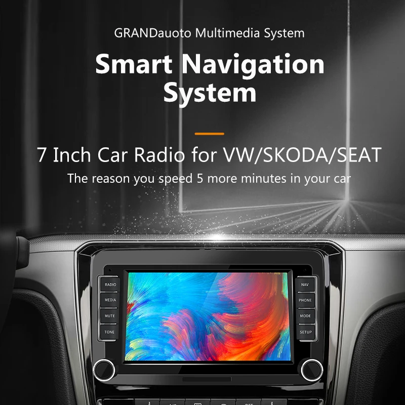 grandnavi android for vw volkswagen skoda octavia ll golf 5 6 seat altea car radio 2din gps navigation auto multimedia player 7 free global shipping