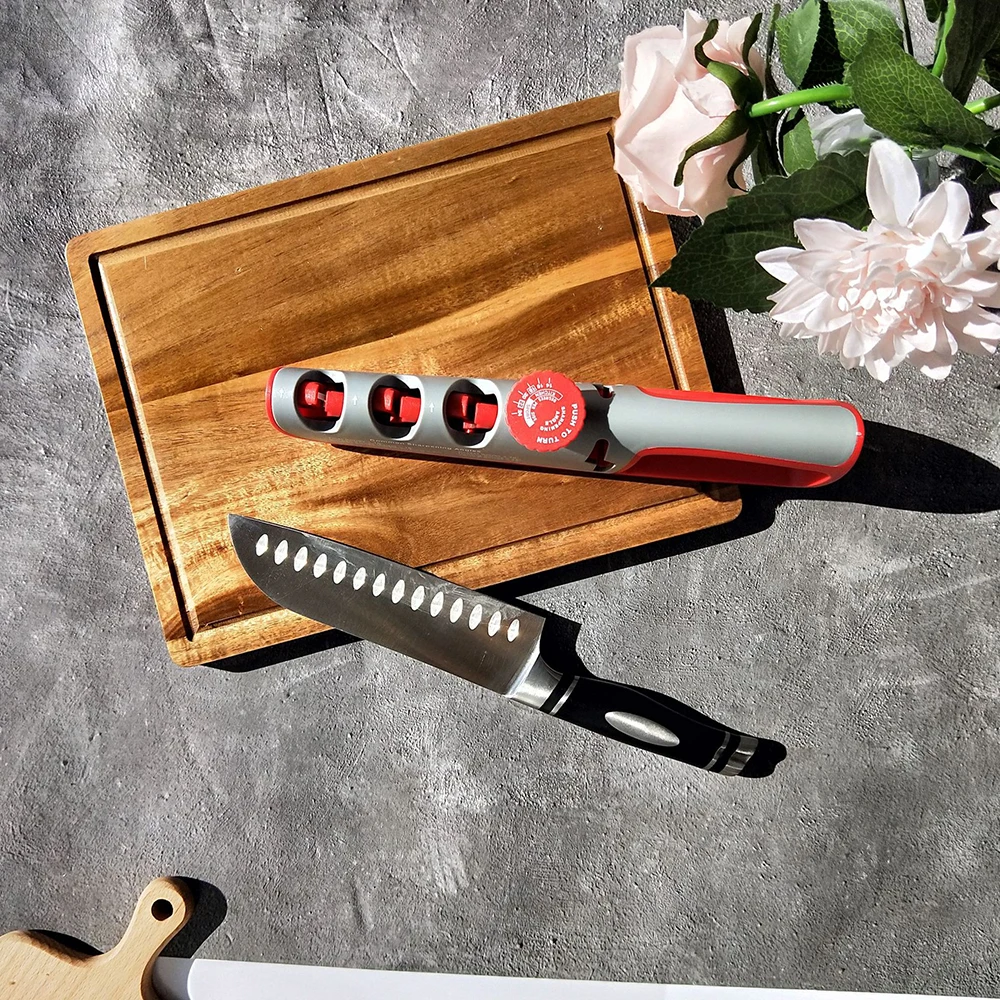 4 Stages Professional Kitchen Sharpener Angle Adjustable Knife Multifunction Sharpening Stone Grinder | Дом и сад