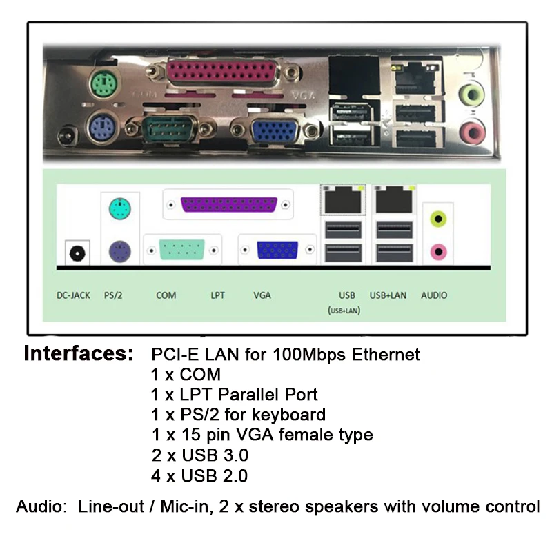 

Cash Register 15 Inch Touch Screen POS System Monitor for Windows POS Terminal Computer Display With VFD for Supermarket