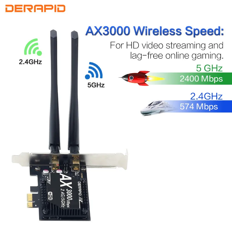 3000 Мбит/с WiFi6E Intel AX210 Bluetooth 5 2 Dual Band 4 г/с) Wi Fi ГГц кард 802.11AX/AC PCI Express Беспроводной
