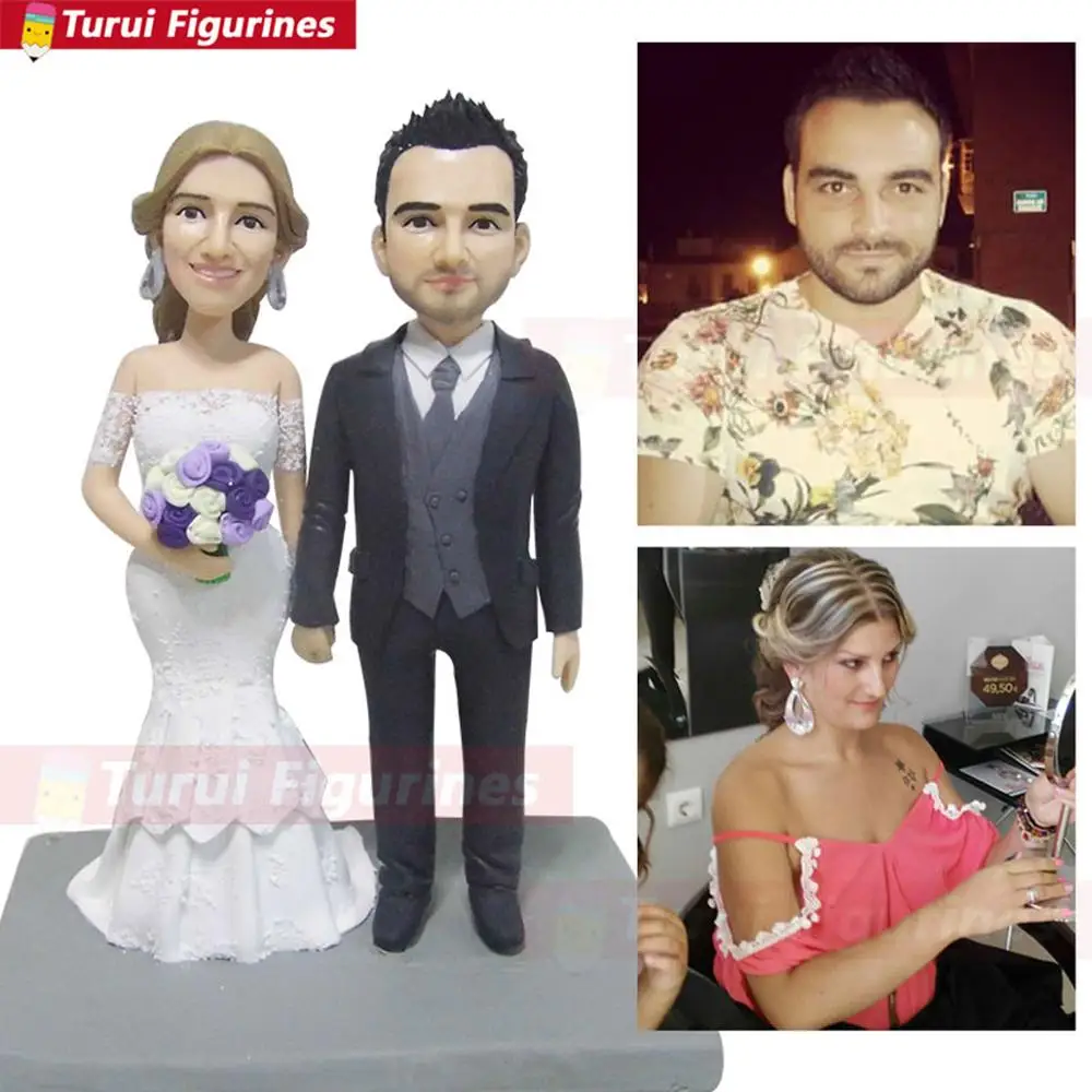 2020 Прибытие Свадьба романтическая Невеста и жених топперы пара фигурка брак