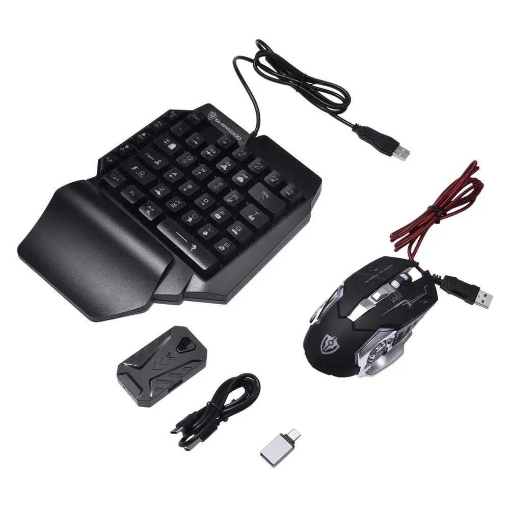 keyboard and mouse converter combo set with rainbow backlight for ps4ps5switchxbox onexs game consoles games accessories free global shipping