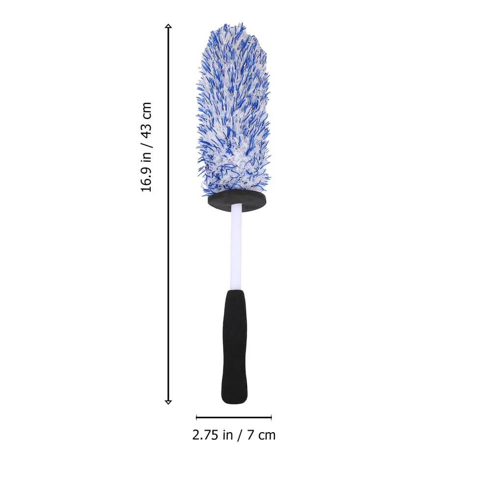 

1pc Wheel Cleaning Brush With Non-slip Handle Microfiber Premium Car Wash Brush
