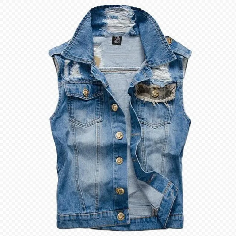 Для Мужчин's джинсовый жилет мужской &quotпятиконечная звезда&quot надписями