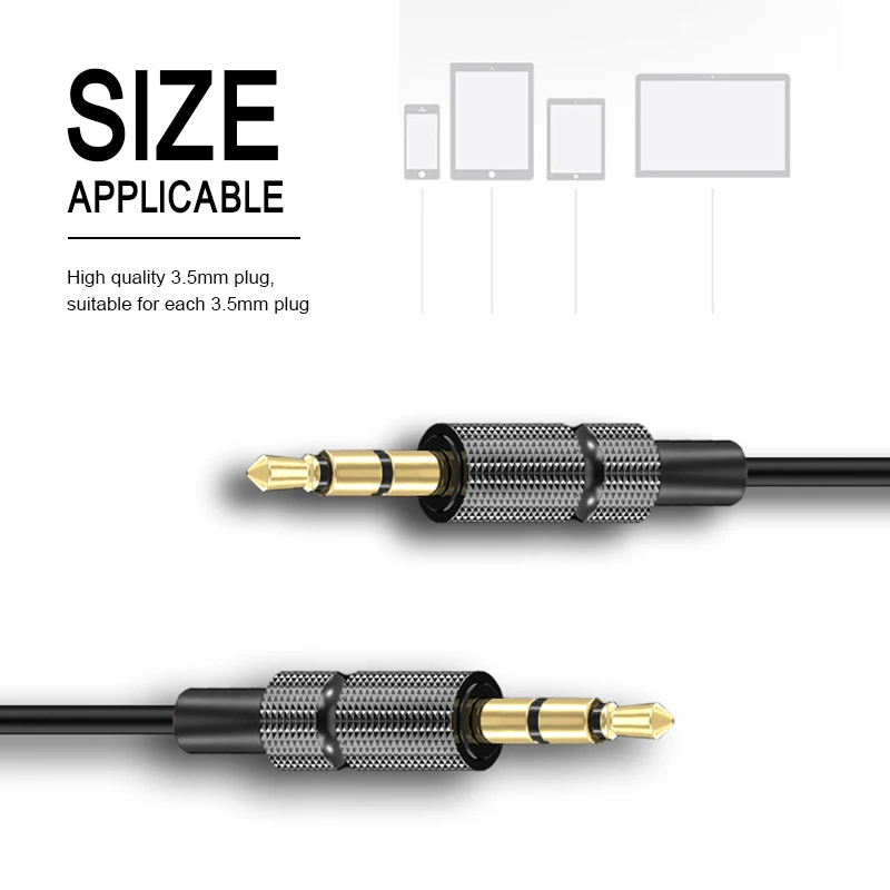 

3.5mm Aux Audio Line Gold-plated Stereo Car Stereo Public Audio Line For Mobile Phone Computer PC Laptop Smartphone Cellphone