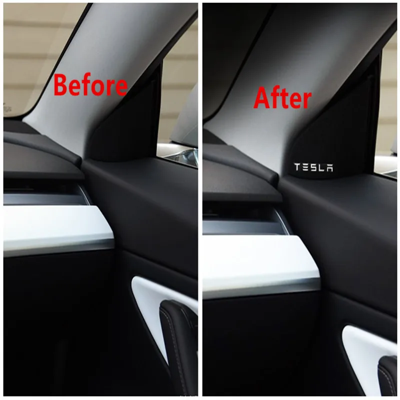 Звуковое украшение из алюминиевого сплава для Tesla Model 3 18 20 4 шт.|Наклейки салона