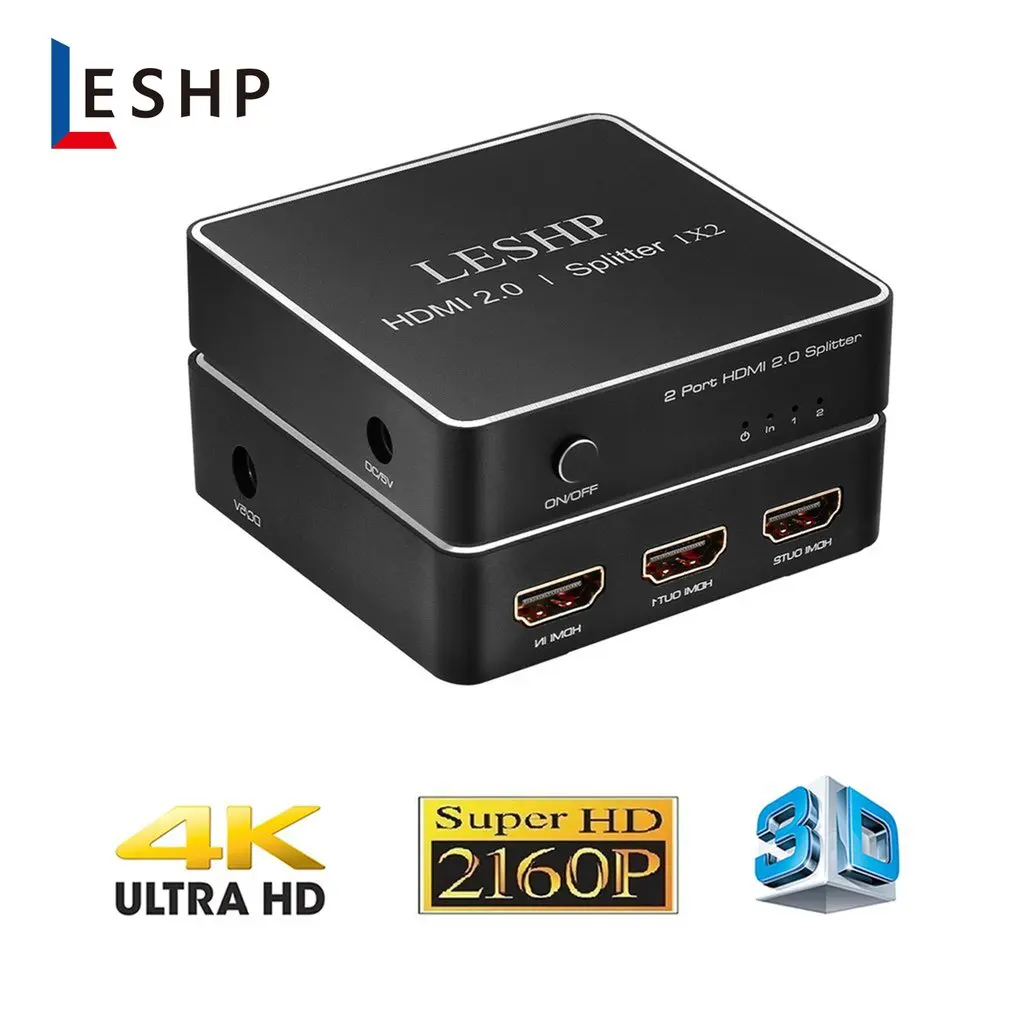 1080P HDMI 2 0 1x2 сплиттер поддержка s Full HD 4x2K 3D один вход на два выхода Поддержка видео