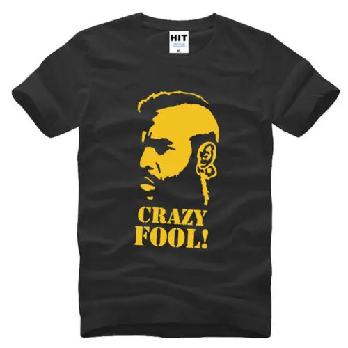 Новая мужская черная футболка с коротким рукавом CRAZY FOOL tv классная Повседневная