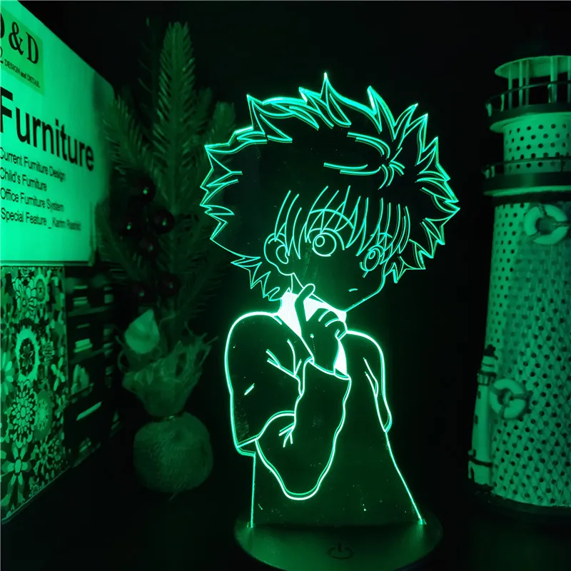 Светодиодный ночник Hunter X Killua Zoldyck набор 3d моделей рождественский подарок аниме