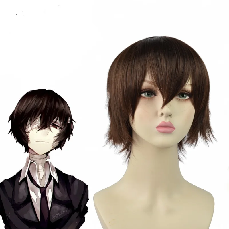 Парик термостойкий для косплея Осаму из аниме бродячие псы|Аксессуары костюмов| |