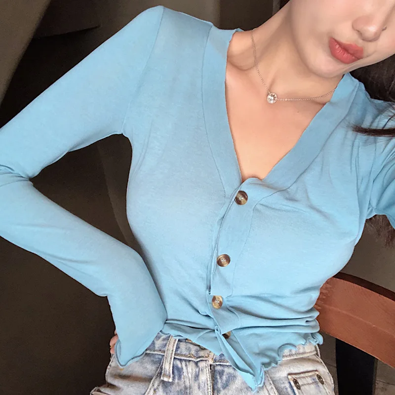 Kpop черные розовые Дженни же СИНИЕ ВЯЗАНЫЕ короткие толстовки с капюшоном и v-образным вырезом Женская Корейская дикая Толстовка Harajuku свитшоты женская одежда
