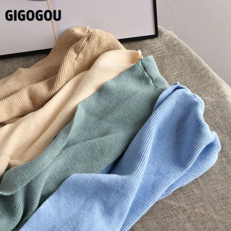 GIGOGOU/осенний комплект из 2 предметов женский кардиган свитер спортивные костюмы