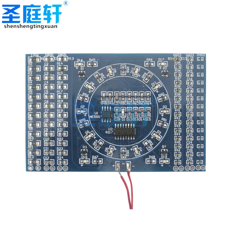 SMD NE555 CD4017 мигающие вращающиеся светодиодные компоненты Сварочная тренировочная