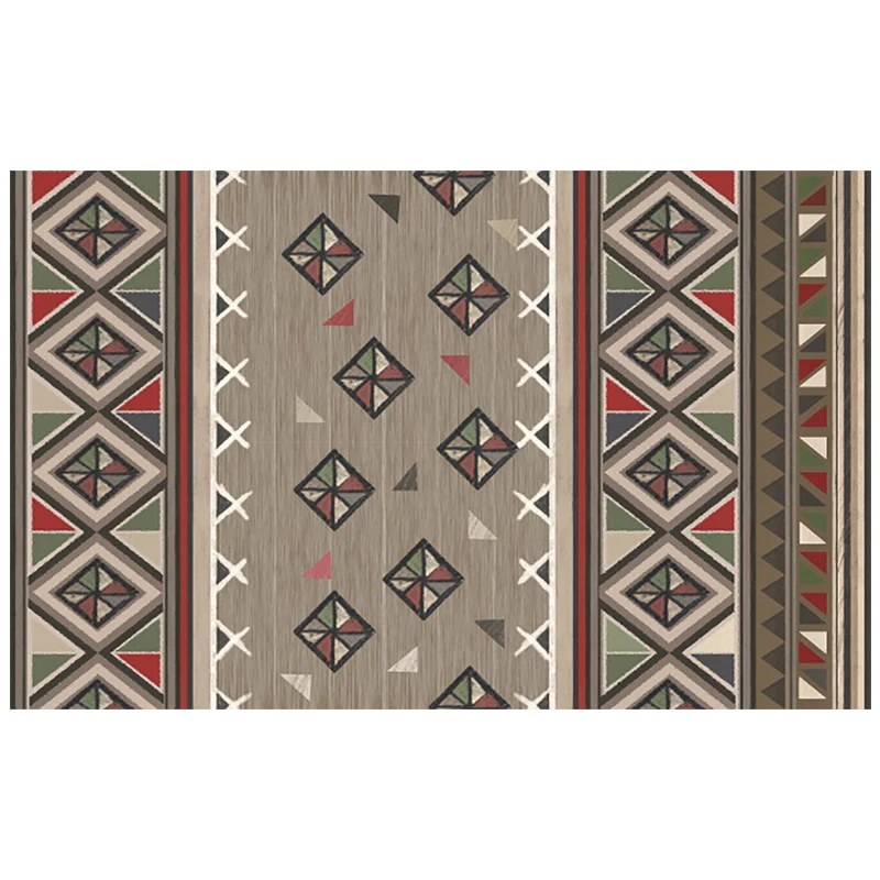 Home European national Wind area carpet kids room living bedroom bedside bathroom kitchen crystal velvet rugs anti-skid pad | Дом и сад