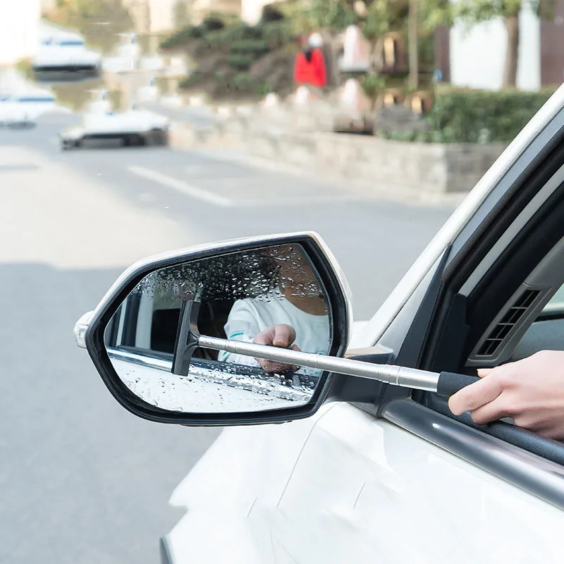 

Auto Rearview Mirror Wiper Reversing Reflective Car Artifact Waterproof Anti-Glare Anti-Fog Glass Mirror Cleaning Supplies Rainy