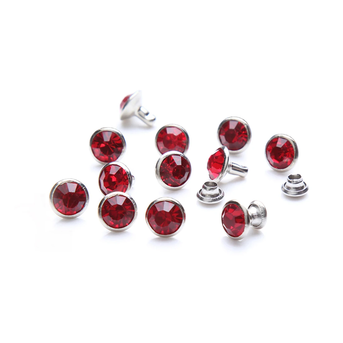 100 комплектов 6 мм и 8 светильник Siam Хрустальные заклепки из горного хрусталя