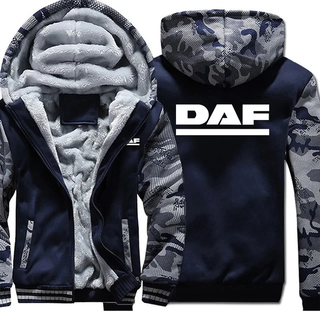 

New 2021 Winter Thicken Warm Hoodies Men/Women truck fans for DAF sweatshirt Casual Fleece Hoodie coat male Jacket Coat 5