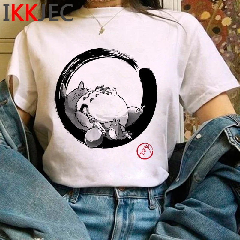 Totoro Studio Ghibli Cute Anime T Shirt Women Harajuku Miyazaki Hayao Kawaii T-shirt Graphic 90s Tshirt Fashion Top Tees Female | Женская