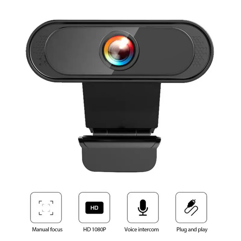 

Full HD For Laptops Desktop Webcam Camera 1080P Digital Webcam USB Mini Computer Camera Built-in Microphone Flexible Rotatable