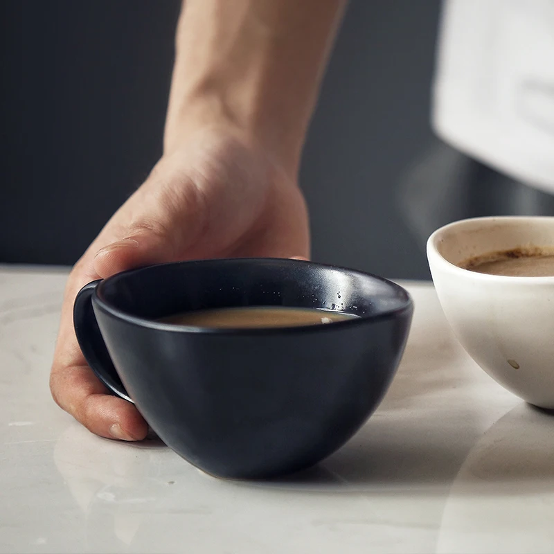 Простая Скандинавская чашка твердая черная Высококачественная из костяного